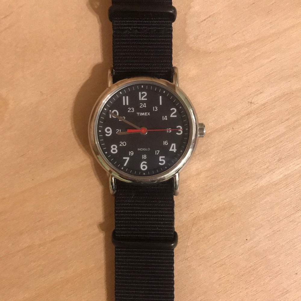 Timex Weekender Stainless Steel Watch with NATO Strap-great condition
